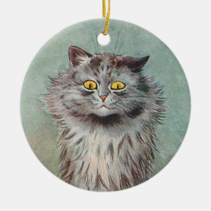 Two Sided Grey Cats • Louis Wain • Ornament