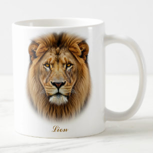 Two-Sided Lion Coffee Mug Design