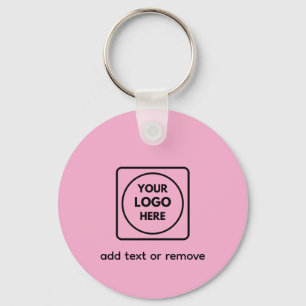 Two Sided Logo QR Code Blush Pink Keychains