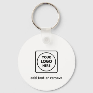 Two Sided Logo QR Code Clean Business Keychains