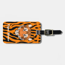 Two sided luggage tag "Tiger Sister" theme