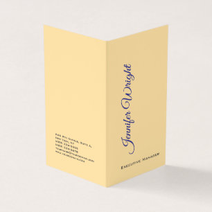 Two sided minimalist unique modern beige plain business card