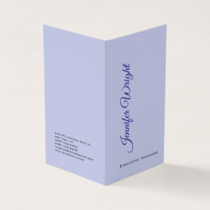 Two sided minimalist unique modern lilac plain business card