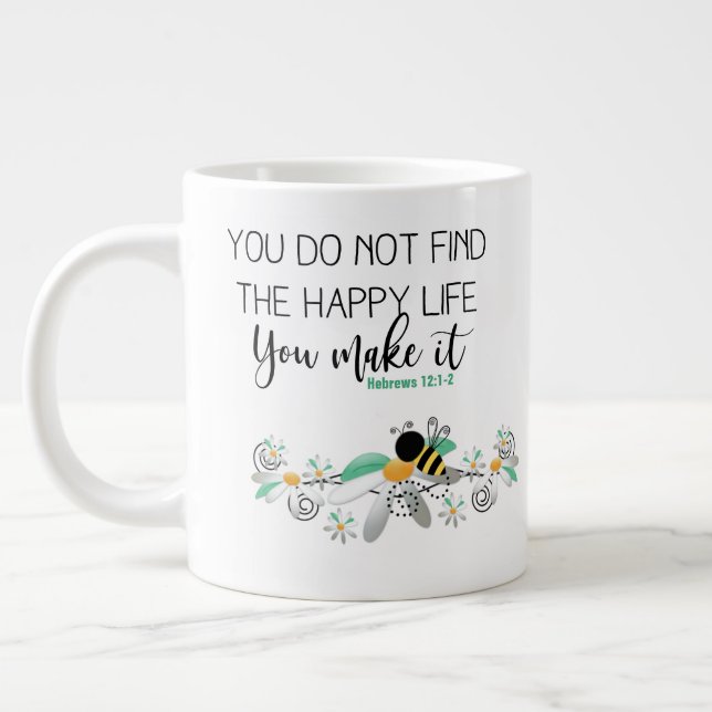 Two sided -mug giant coffee mug (Left)