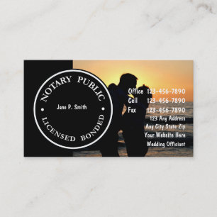 Two Sided Notary Business Cards