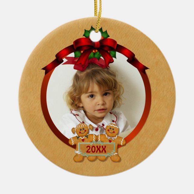 Two Sided Ornament Holiday Gingerbread Kids (Front)