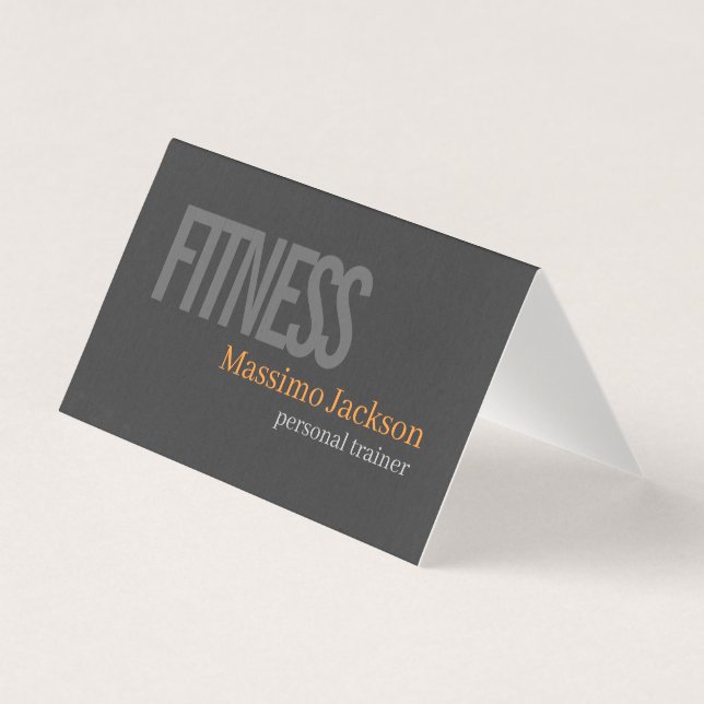 Two Sided Personal Trainer Modern Professional Business Card (Front)