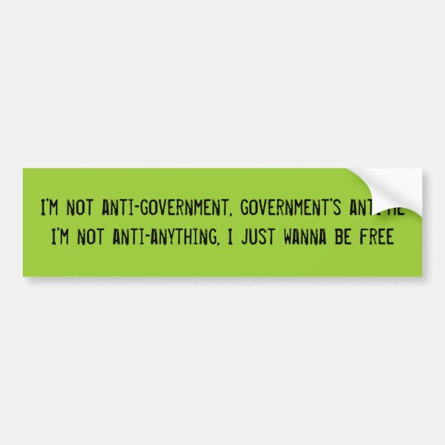 Two-Sided Politics Bumper Sticker (Front)