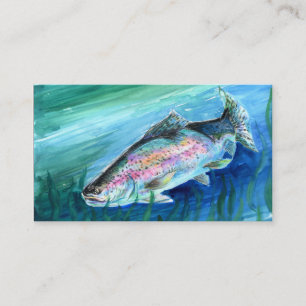 Two-Sided Rainbow Trout Business Card