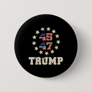 (two Sided) Trump 2025 Qr 45_47 Funny Trump Dancin 6 Cm Round Badge