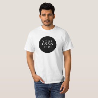 TWO SIDED YOUR LOGO Custom Company Staff  T-Shirt