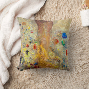Two Sides Buddha   Odilon Redon   Cushion