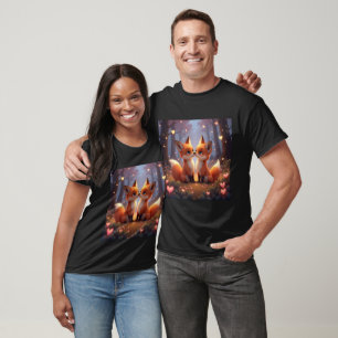 Two-sides cute and romantic fox couple T-shirt