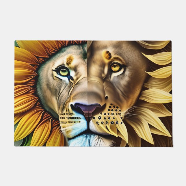 Two sides of love triptych doormat (Front)