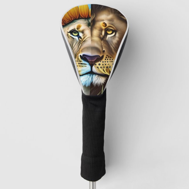 Two sides of love triptych golf head cover (Front)