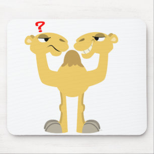 Two sides of the Same Cartoon Camel Mousepad