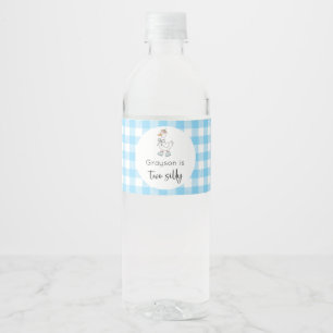 Two Silly Goose Blue Birthday Water Bottle Label