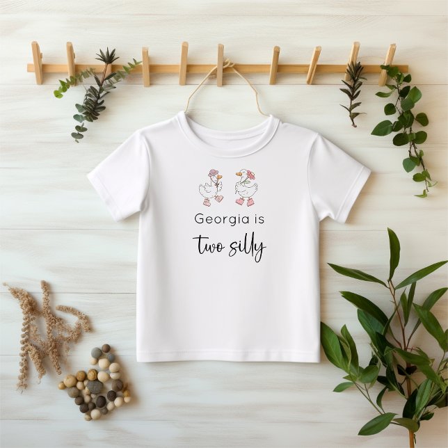 Two Silly Goose Pink Birthday Toddler T-Shirt (Creator Uploaded)