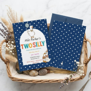 Two Silly Theme Modern Viral Aesthetic Birthday Invitation