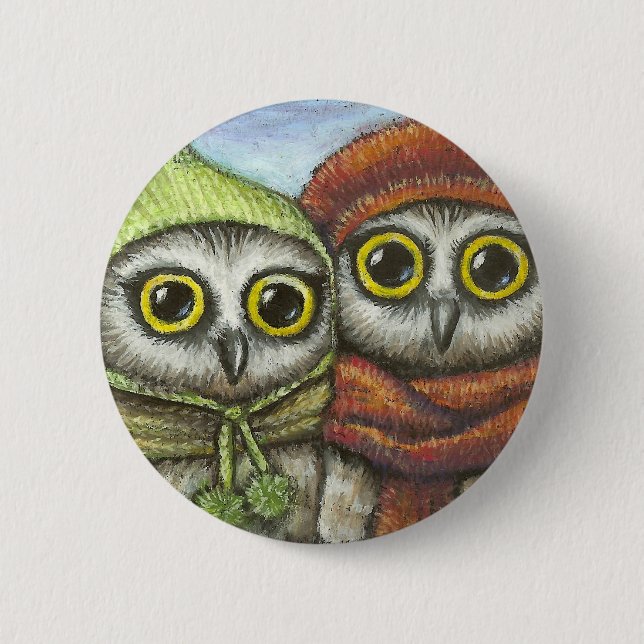 Two sisters 6 cm round badge (Front)