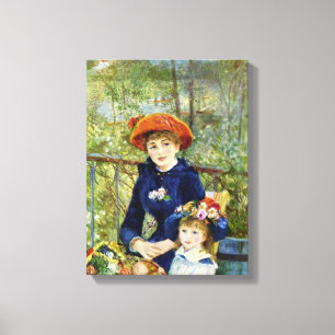Two Sisters (On the Terrace) By Pierre Renoir Canvas Print