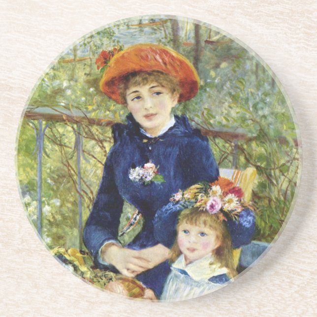 Two Sisters (On the Terrace) By Pierre Renoir Coaster (Front)