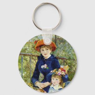 Two Sisters (On the Terrace) By Pierre Renoir Key Ring