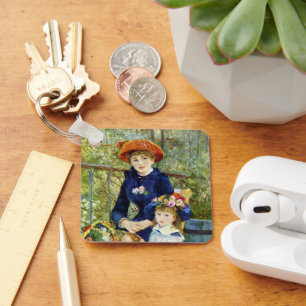 Two Sisters (On the Terrace) By Pierre Renoir Key Ring