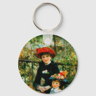 Two Sisters (On the Terrace) by Pierre Renoir Key Ring