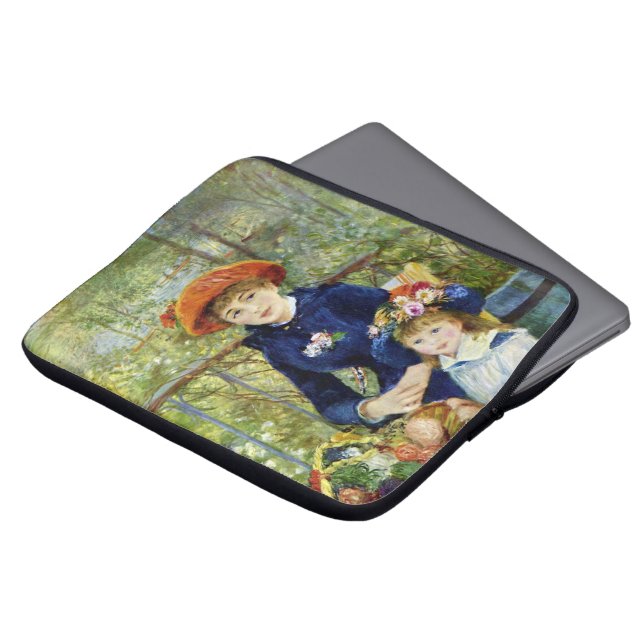 Two Sisters (On the Terrace) By Pierre Renoir Laptop Sleeve (Front Top)