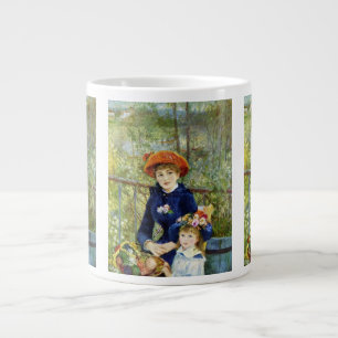 Two Sisters (On the Terrace) By Pierre Renoir Large Coffee Mug