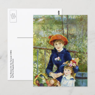 Two Sisters (On the Terrace) By Pierre Renoir Postcard