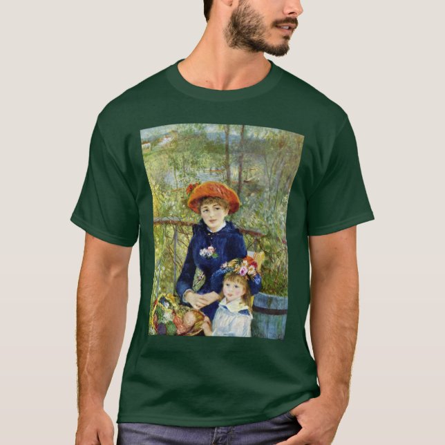 Two Sisters (On the Terrace) By Pierre Renoir T-Shirt (Front)