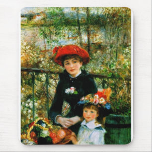 Two Sisters On the Terrace by Renoir Mouse Pad