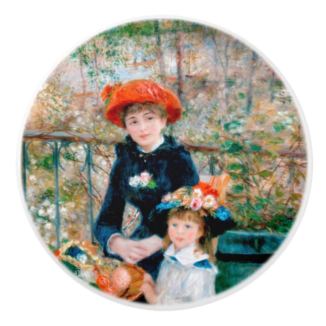 Two Sisters (On the Terrace) Ceramic Knob (Front)