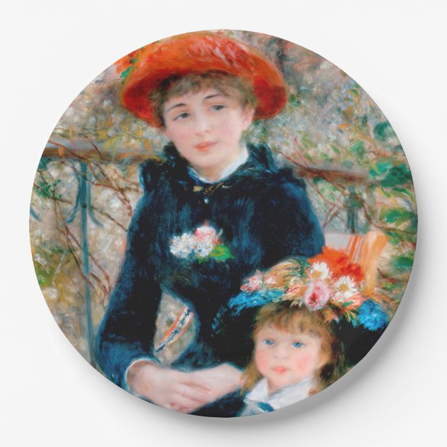 Two Sisters (On the Terrace) Paper Plate (Front)