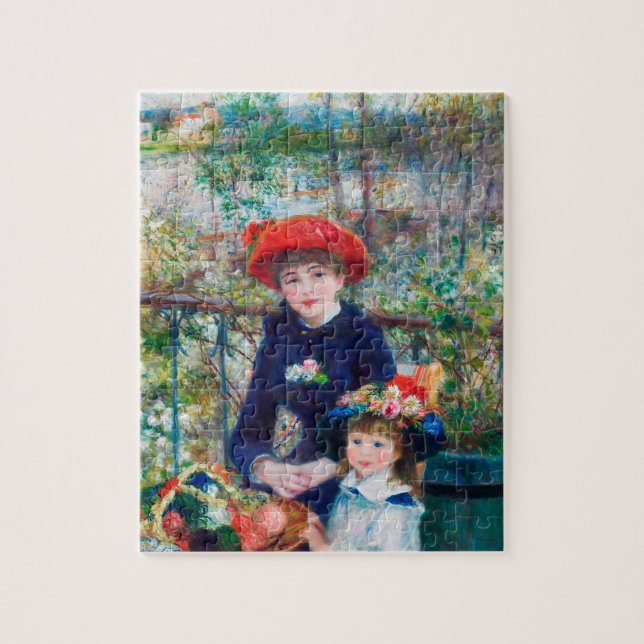 Two Sisters (On the Terrace) Pierre Auguste Renoir Jigsaw Puzzle (Vertical)