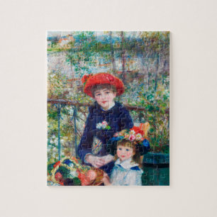 Two Sisters - Renoir Impressionist Painting 1881 Jigsaw Puzzle