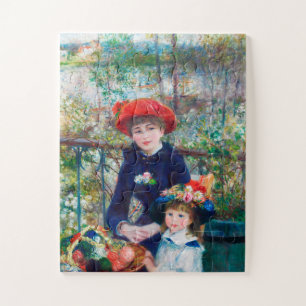 Two Sisters - Renoir Impressionist Painting 1881 Jigsaw Puzzle
