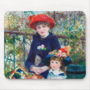 Two Sisters - Renoir Impressionist Painting 1881 Mouse Pad