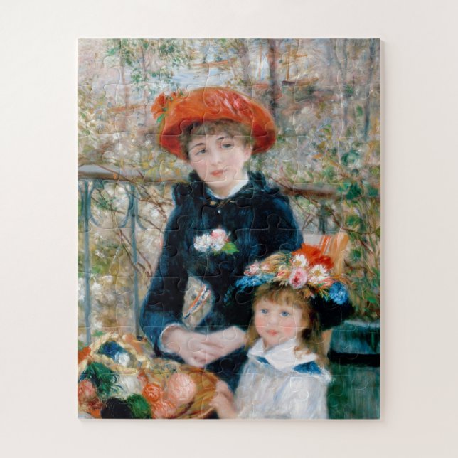 Two Sisters - Renoir Impressionist Painting Jigsaw Puzzle (Vertical)
