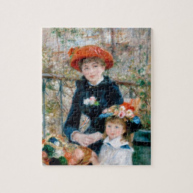 Two Sisters - Renoir Impressionist Painting Jigsaw Puzzle (Vertical)