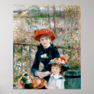 Two Sisters - Renoir Impressionist Painting Poster