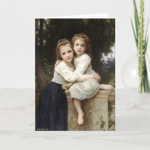 Two Sisters Vintage Fine Art by Bouguereau Card