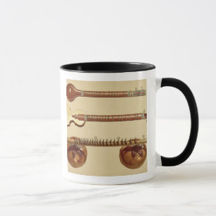 Two sitars and a rudra vina, Indian, from 'Musical Mug