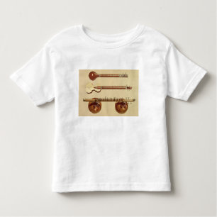 Two sitars and a rudra vina, Indian, from 'Musical Toddler T-Shirt