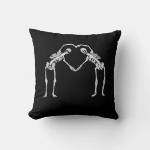 Two Skeleton Hearts Hands Classic Cushion