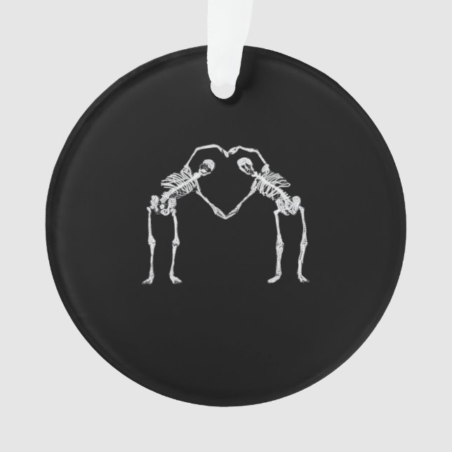 Two Skeleton Hearts Hands Classic Ornament (Front)