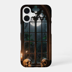Two Skulls Gothic Window Moonlight Case