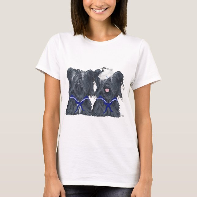 Two Skye Terrier Sailors T-Shirt (Front)